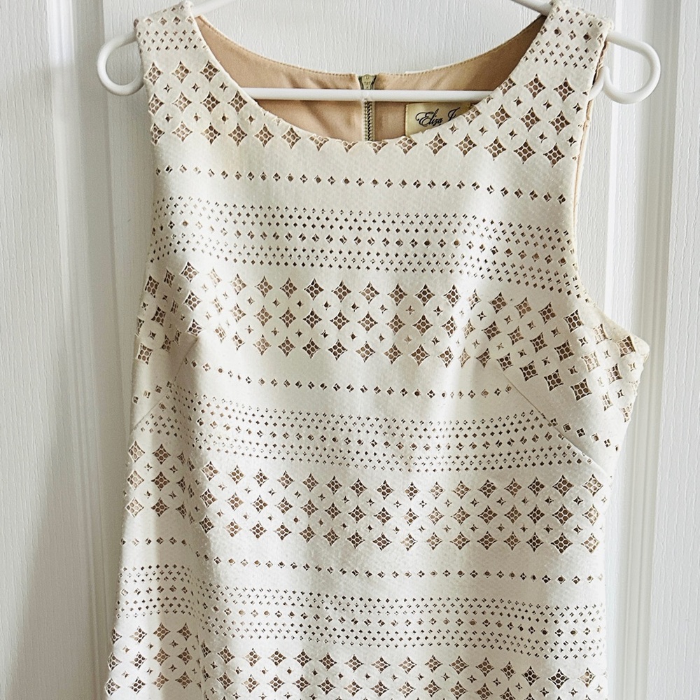 Eliza j white and beige dress.  Love this one